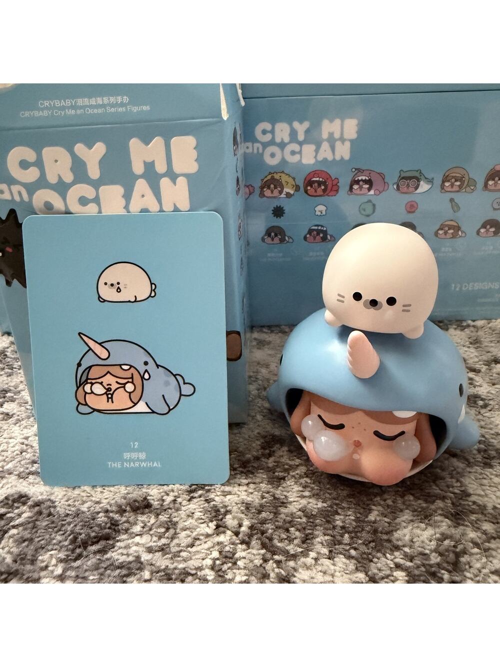 POP MART CRYBABY Cry Me an Ocean Series Figures - The Narwhal
